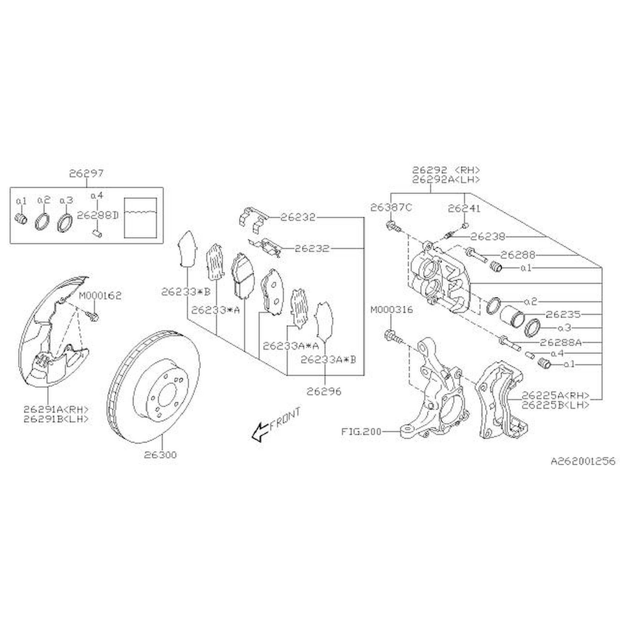 Subaru OEM Caliper Guide Bolt WRX 02-26 / STI 04-21 | 26231FE011