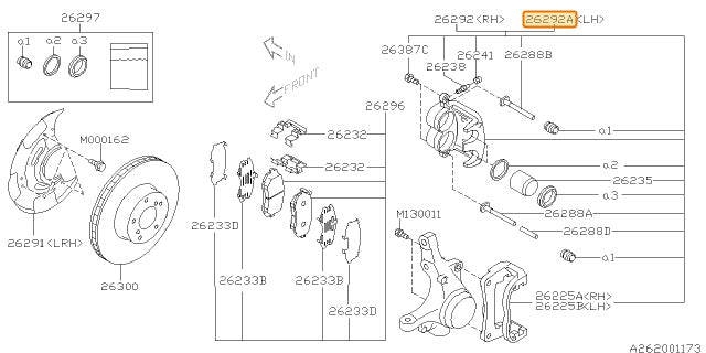 Subaru OEM Caliper - Left | 26292FE032