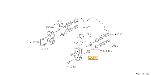Subaru OEM Cam Gear - Left Exhaust (EJ25D) | 13054AA020