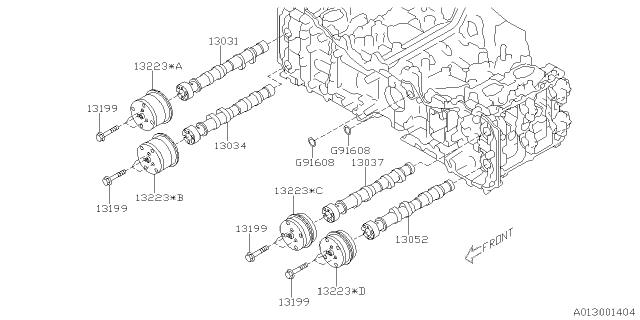 Subaru OEM Camshaft Exhaust Right Subaru WRX 2022-2026 | 13034AB350
