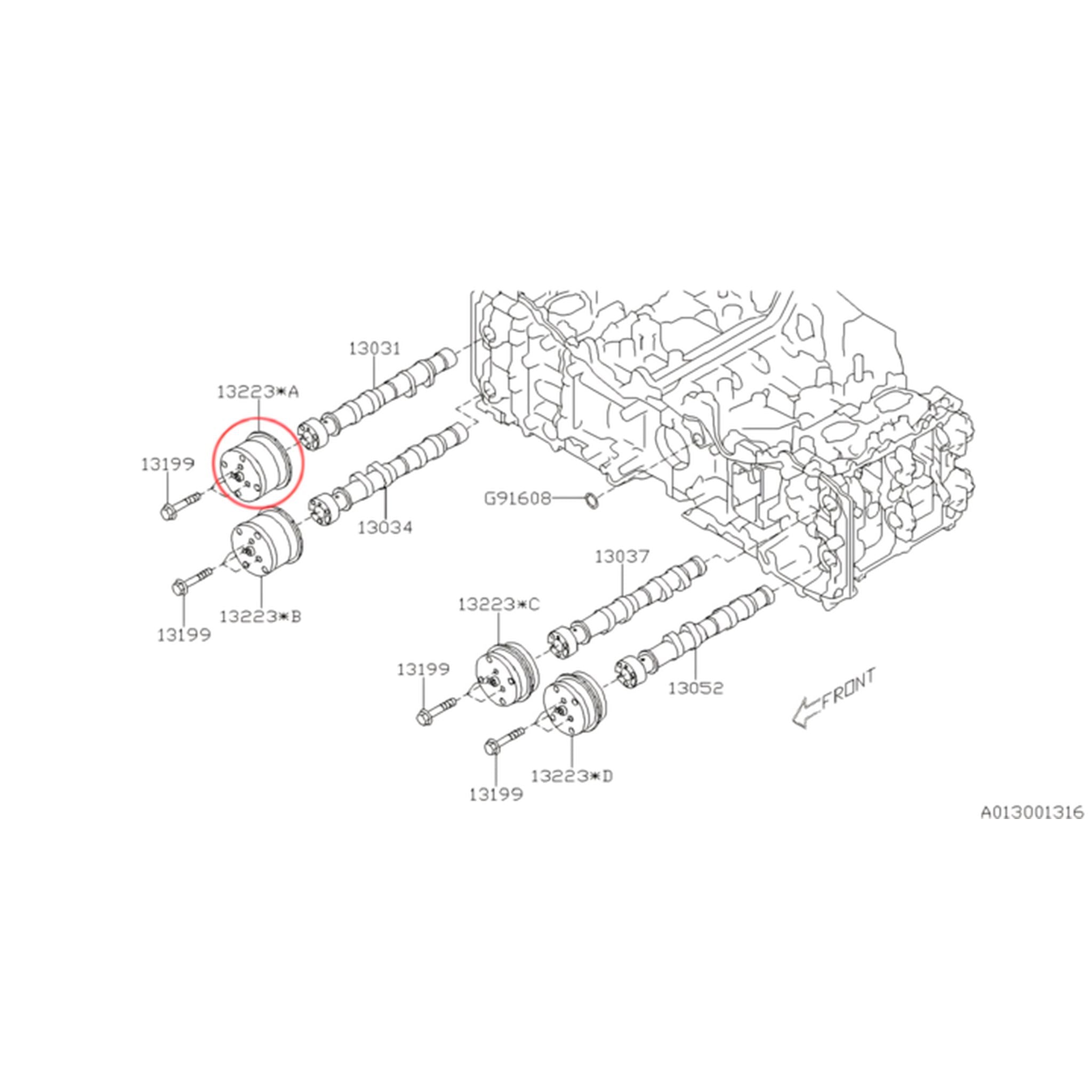 Subaru OEM Camshaft Sprocket for 2014-2016 BRZ Crosstrek Forester Impreza | 13320AA022