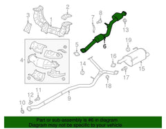 Subaru OEM Catalytic Converter Center Pipe WRX 2015-2021 | 44621AA190