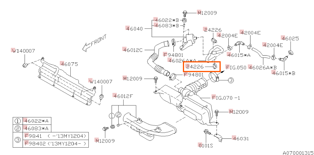 Subaru OEM Clip Band | 24226AA310