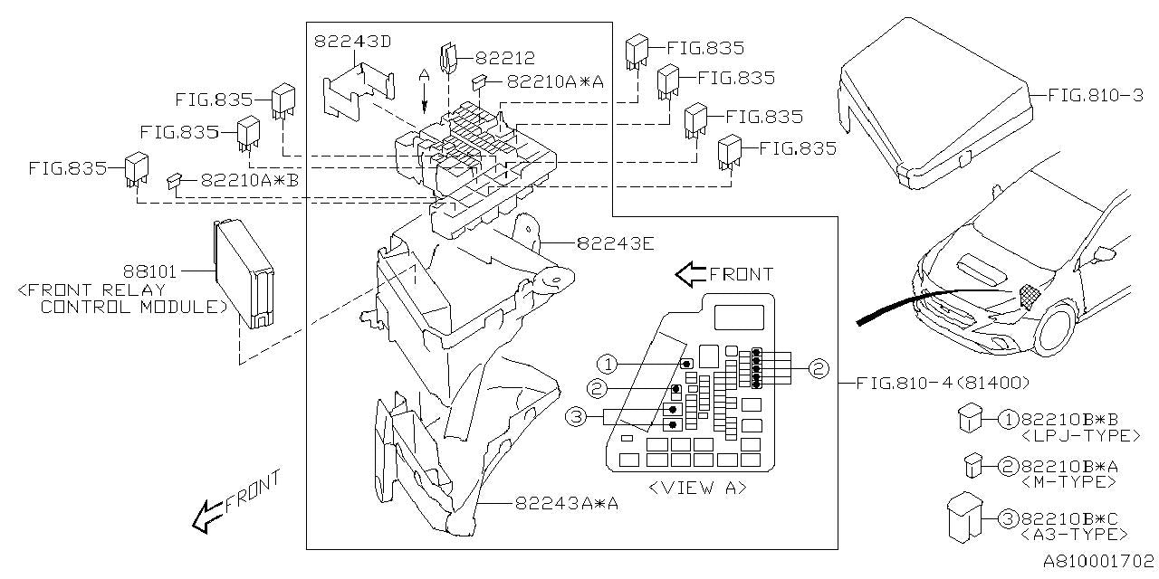 Subaru OEM Control Module Relay (Front) Subaru WRX 2022 | 88101AN100
