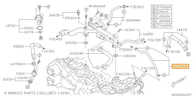 Subaru OEM Coolant Crossover Hose (14-16 Crosstrek Hybrid) | 21204AB310