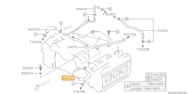 Subaru OEM Coolant Hose (05-09 Legacy - 30D) | 99078AA120
