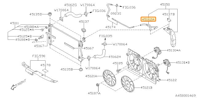 Subaru OEM Coolant Overflow Hose (18-19 Crosstrek - 20D) | 45160FL000