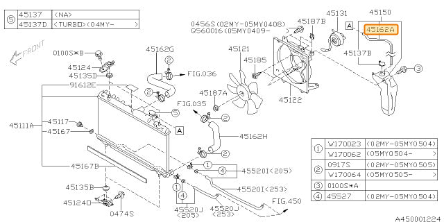 Subaru OEM Coolant Overflow Hose | 45162AE020