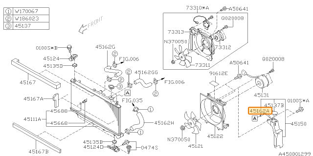 Subaru OEM Coolant Reservoir Hose (05-19 Outback) | 45162AG02B