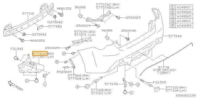 Subaru OEM Corner Cover - Right Rear Lower (13-20 BRZ) | 57731CA061