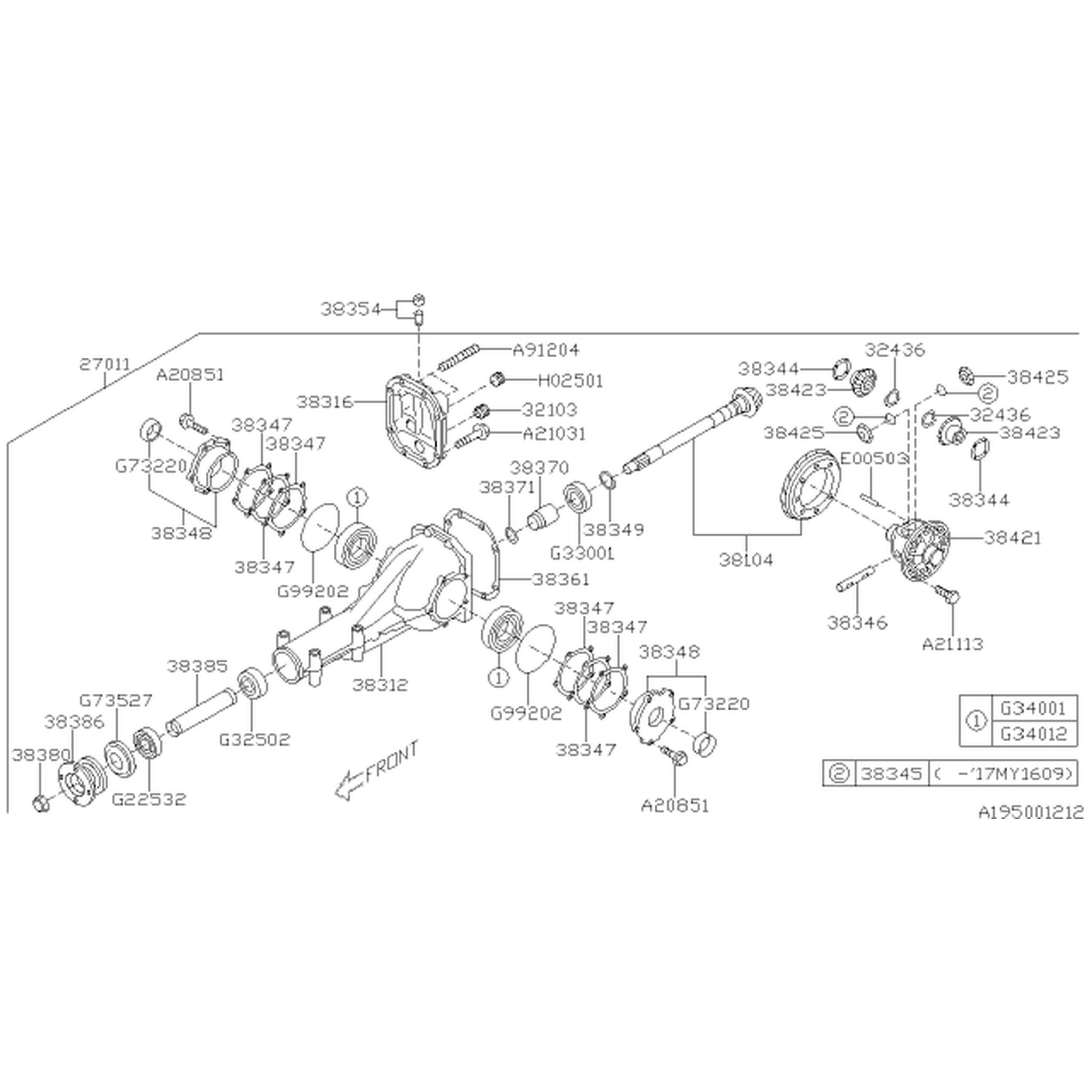 Subaru OEM Differential Pinion Seal R180 Subaru STI 2004-2021 | 806735270