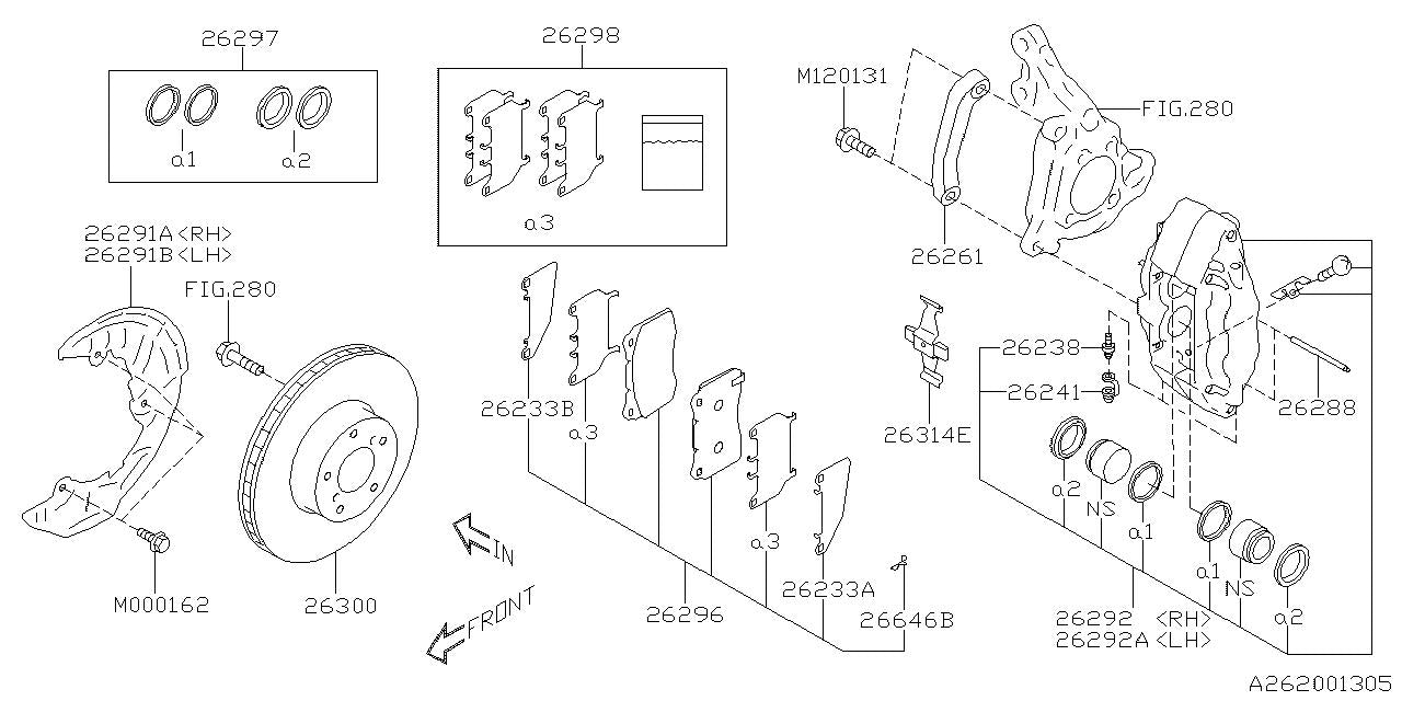 Subaru OEM Disc Brake Pad Pin Subaru WRX / STI 2015-2021 | 26231FE030