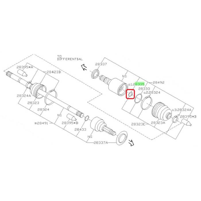 Subaru OEM Drive Shaft Snap Ring Subaru STI 2004-2021 | 28033PA070