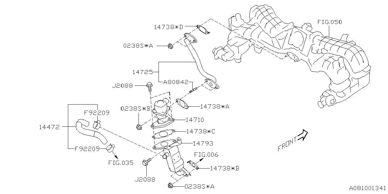 Subaru OEM Egr Cooler Gasket Subaru WRX 2022-2026 | 14738AA320
