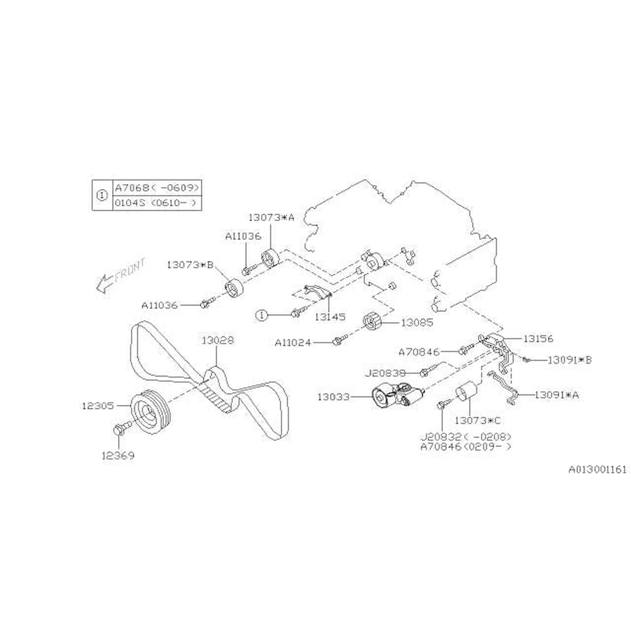 Subaru OEM Engine Timing Belt Idler (small) WRX 2002-2003 | 13073AA200