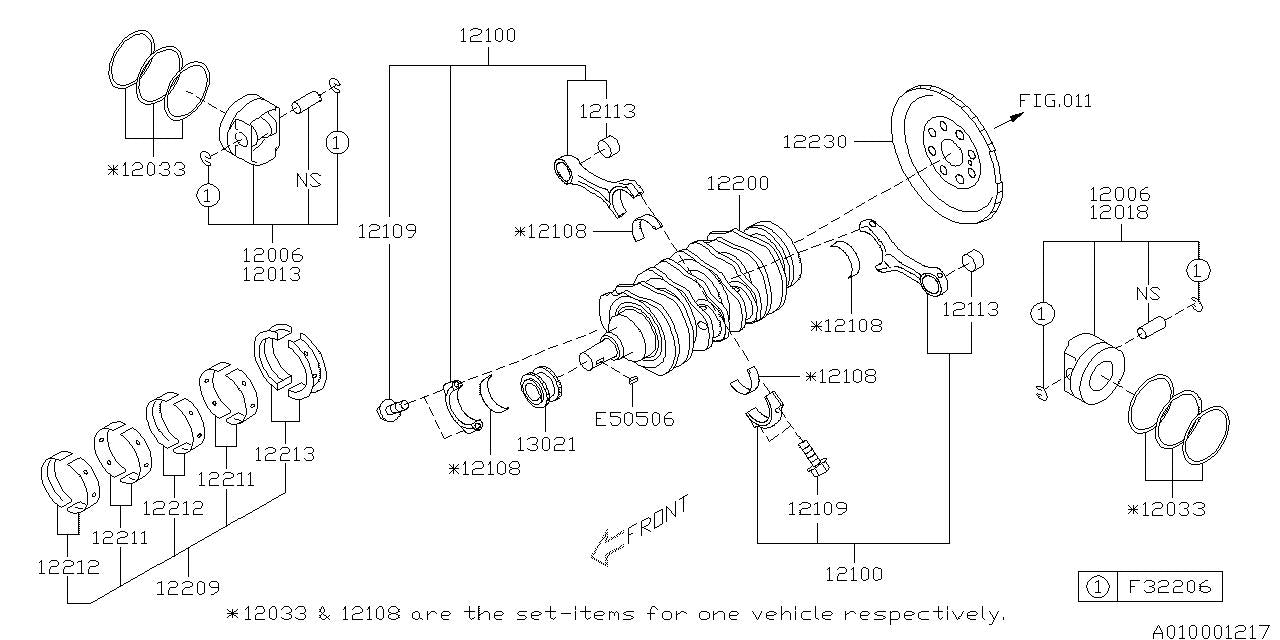 Subaru OEM Engine Timing Crankshaft Sprocket Subaru WRX 2015-2026 | 13021AA240