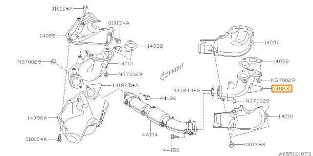 Subaru OEM Exhaust Manifold LH (02-14 WRX) | 14023AA020