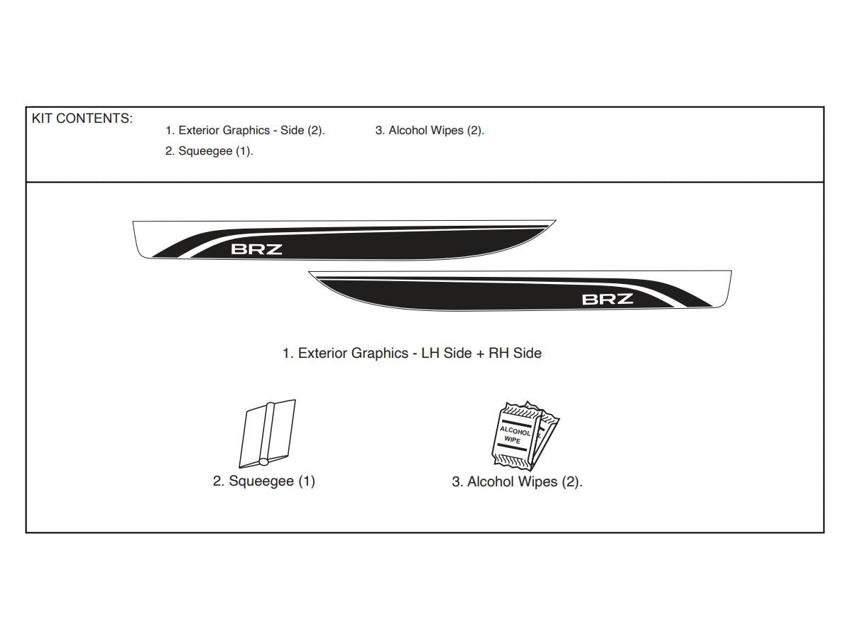 Subaru OEM Exterior Graphics Kit Lower Door Panel Gunmnetal Gray Subaru BRZ 2022-2026 | J121SCC000