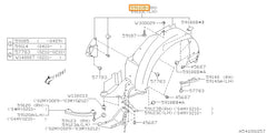 Subaru OEM Fender Liner - RH (04-05 - Sedan WRX/STI) | 59110FE062