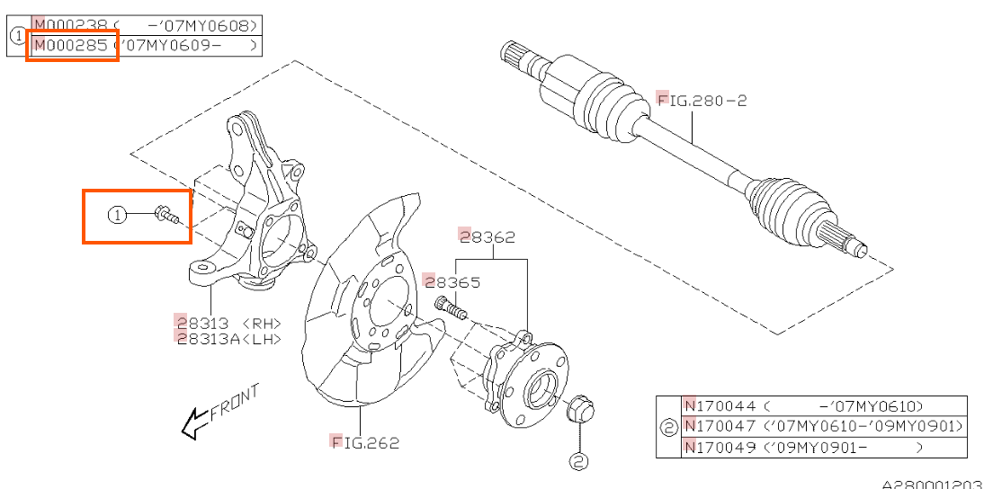 Subaru OEM Flange Bolt Subaru Ascent / Crosstrek / Impreza / Legacy / Outback | 901000285
