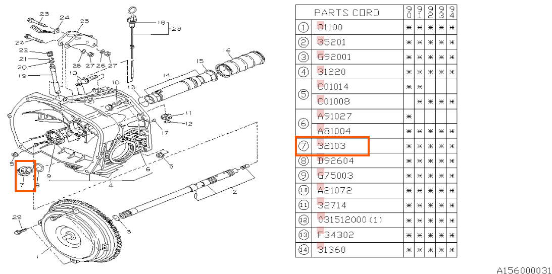 Subaru OEM Front Differential Drain Plug Subaru WRX 02-05 / STI 04-06 | 32103AA012