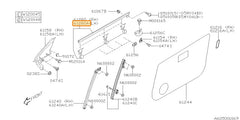 Subaru OEM Front Door Window Weather Stripping - Outside - Left Hand (05-09 Legacy) | 61280AG031