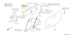 Subaru OEM Front Door Window Weather Stripping - Outside - Right Hand (05-09 Legacy) | 61280AG021