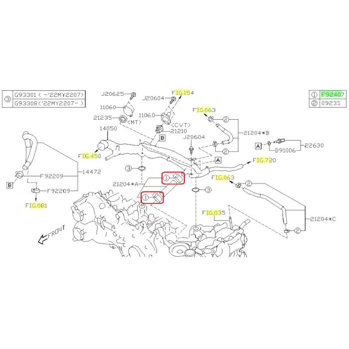 Subaru OEM Front Hose Clamp Subaru WRX 2015-2026 | 805924070