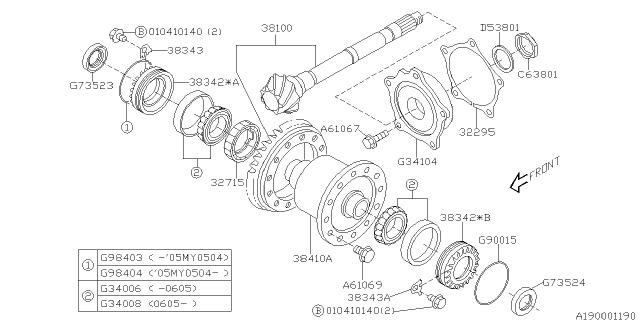 Subaru OEM Front Left Driver's Side Differential Retainer Subaru STI 2005-2021 | 38342AA160