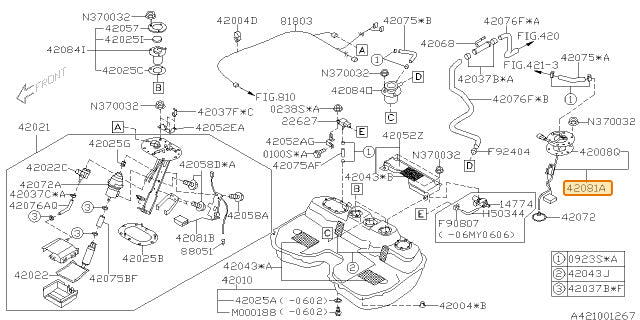 Subaru OEM Fuel Level Sender (04-07 STI) | 85111AC012