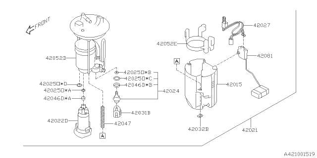 Subaru OEM Fuel Pump Gasket - A WRX 08-26 / STI 08-21 | 42025AG070