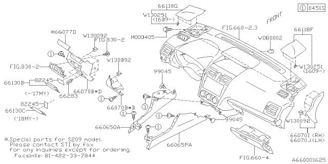 Subaru OEM Fuse Label WRX / STI 2015 | 82245VA000