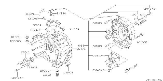 Subaru OEM Guide Clutch Release Bearing STI 2004-2021 | 30461AA000