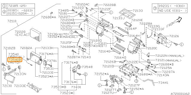 Subaru OEM HVAC Evaporator Temperature Switch (03-08 FXT - Auto) | 73540SA010