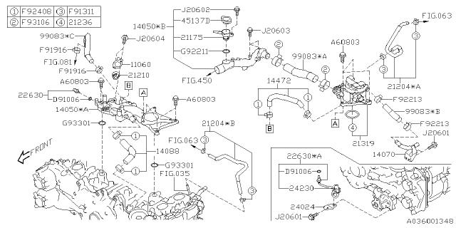 Subaru OEM HVAC Heater Hose Subaru WRX 2015-2026 | 21204AB240