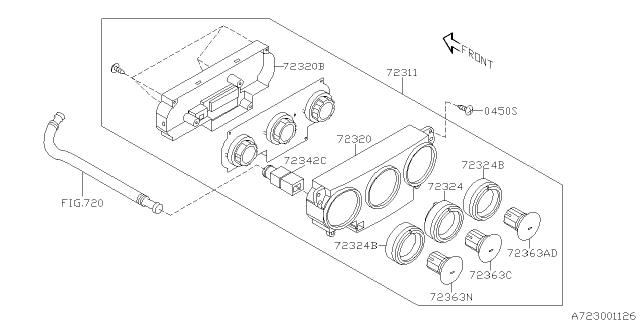 Subaru OEM HVAC Temperature Control Black 2007 STI Limited | 72363FE140