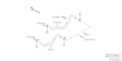 Subaru OEM Heater Core Hose - Inlet (20-25 Legacy - 25D) | 72411AN00A