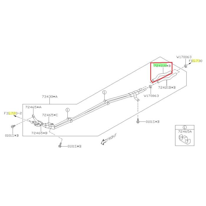 Subaru OEM Heater Hose Inlet Subaru Ascent 19-25 | 72415XC00A