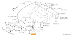 Subaru OEM Hood Prop Rod Clip Impreza / Outback / WRX 2002-2005 / STI 2004-2005 | 57255AE000