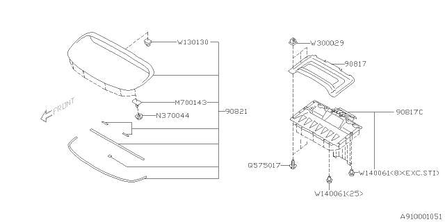 Subaru OEM Hood Scoop WRX / STI 2008-2014 | 90821FG000NN