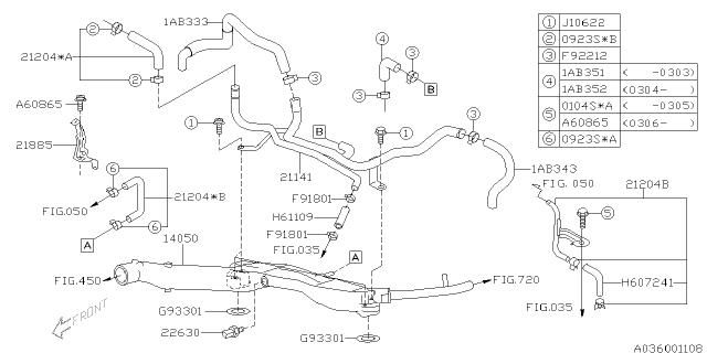 Subaru OEM Hose Pre-Heater 04-05 STI / 04-05 Forester XT | 21204AA750