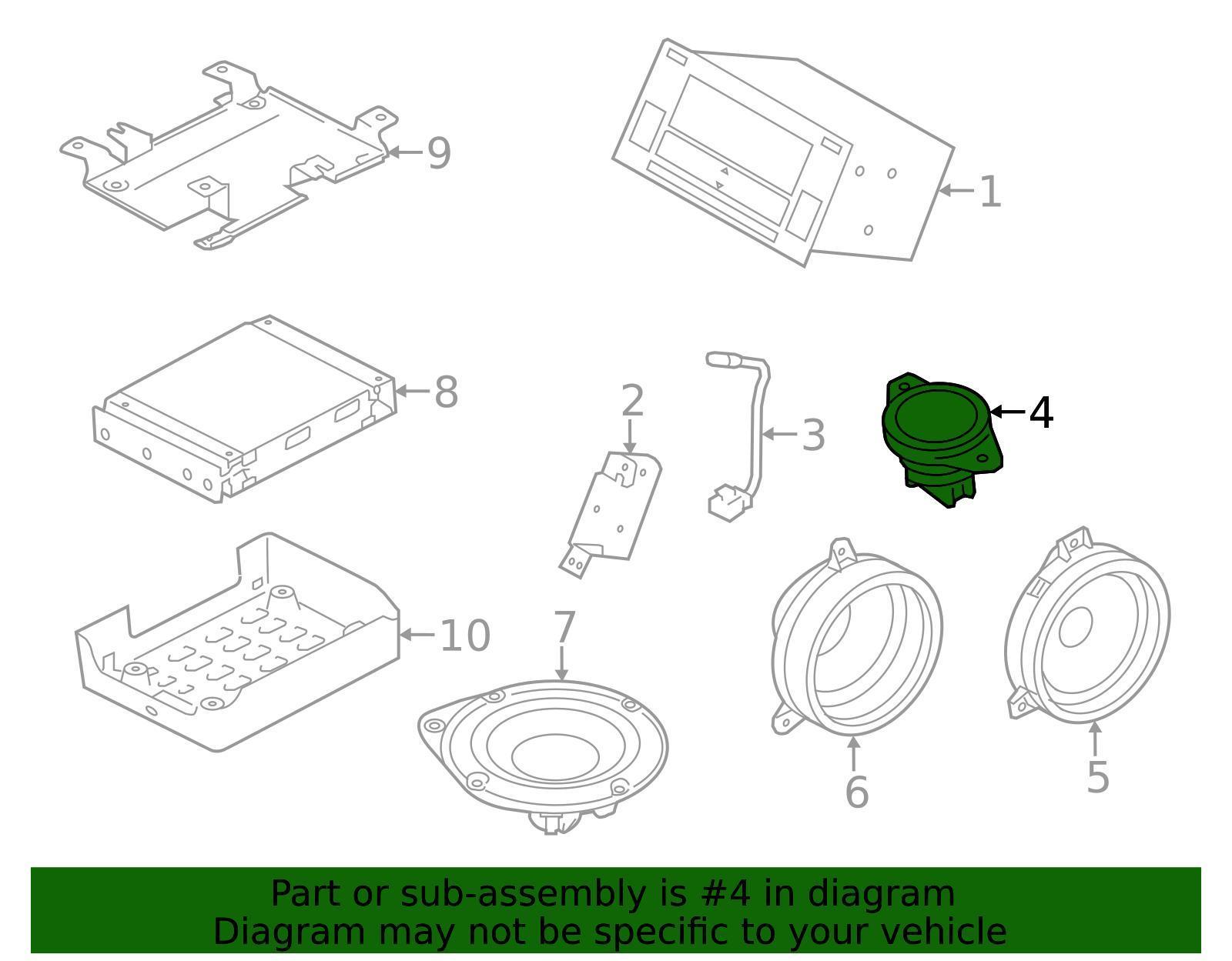 Subaru OEM Instrument Panel Speaker Subaru WRX / STI 2015-2021 | 86301SG130