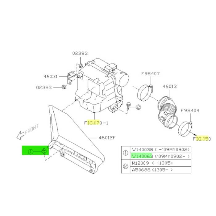 Subaru OEM Intake Clip WRX / STI 2009-2025 | 909140063