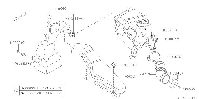 Subaru OEM Intake Duct (Outlet) 02-07 WRX / 04-07 STI | 46013FE001