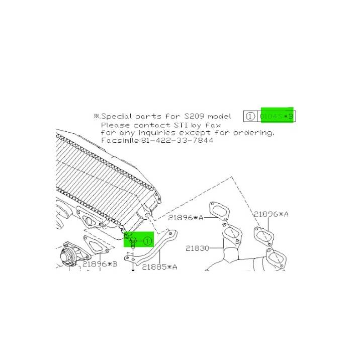 Subaru OEM Intercooler Bracket Mounting Bolt 15-21 WRX / STI | 010408160