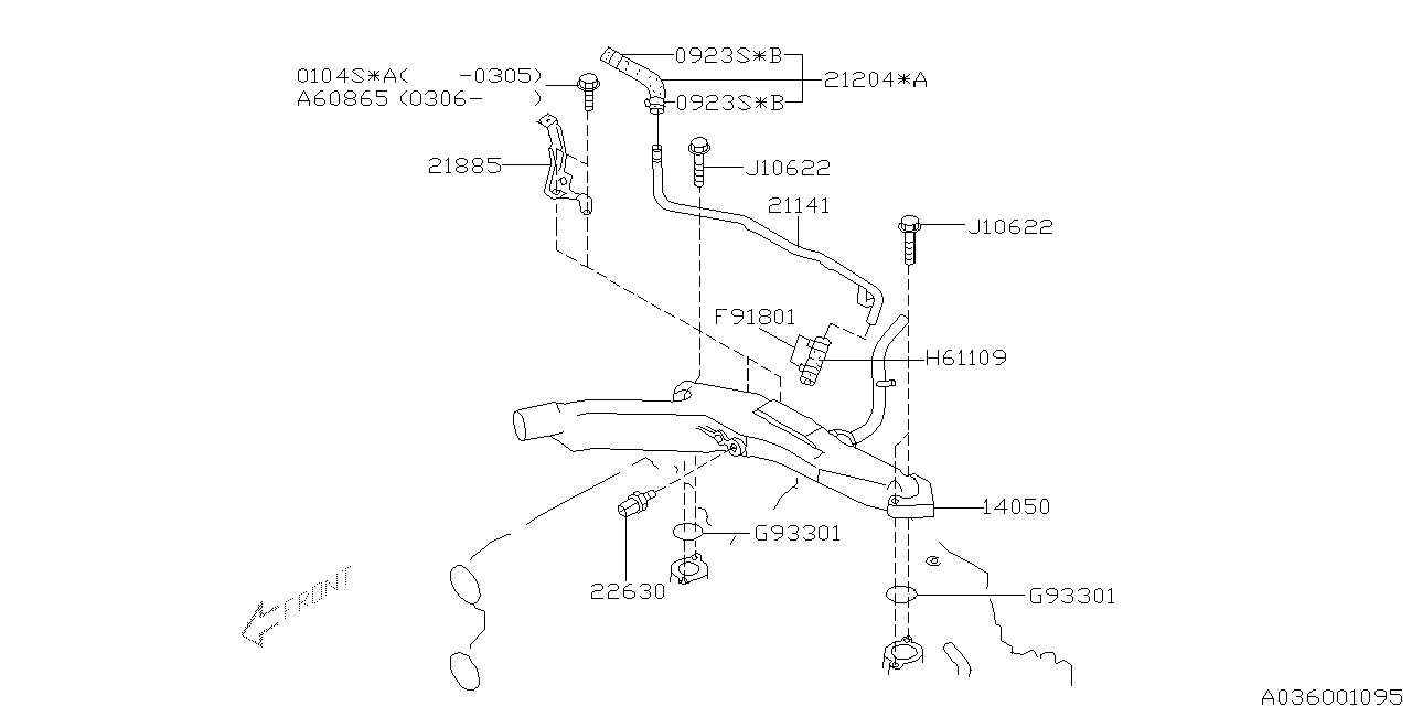 Subaru OEM Intercooler Stay - Passenger Side WRX 2002-2004 | 21885AA152
