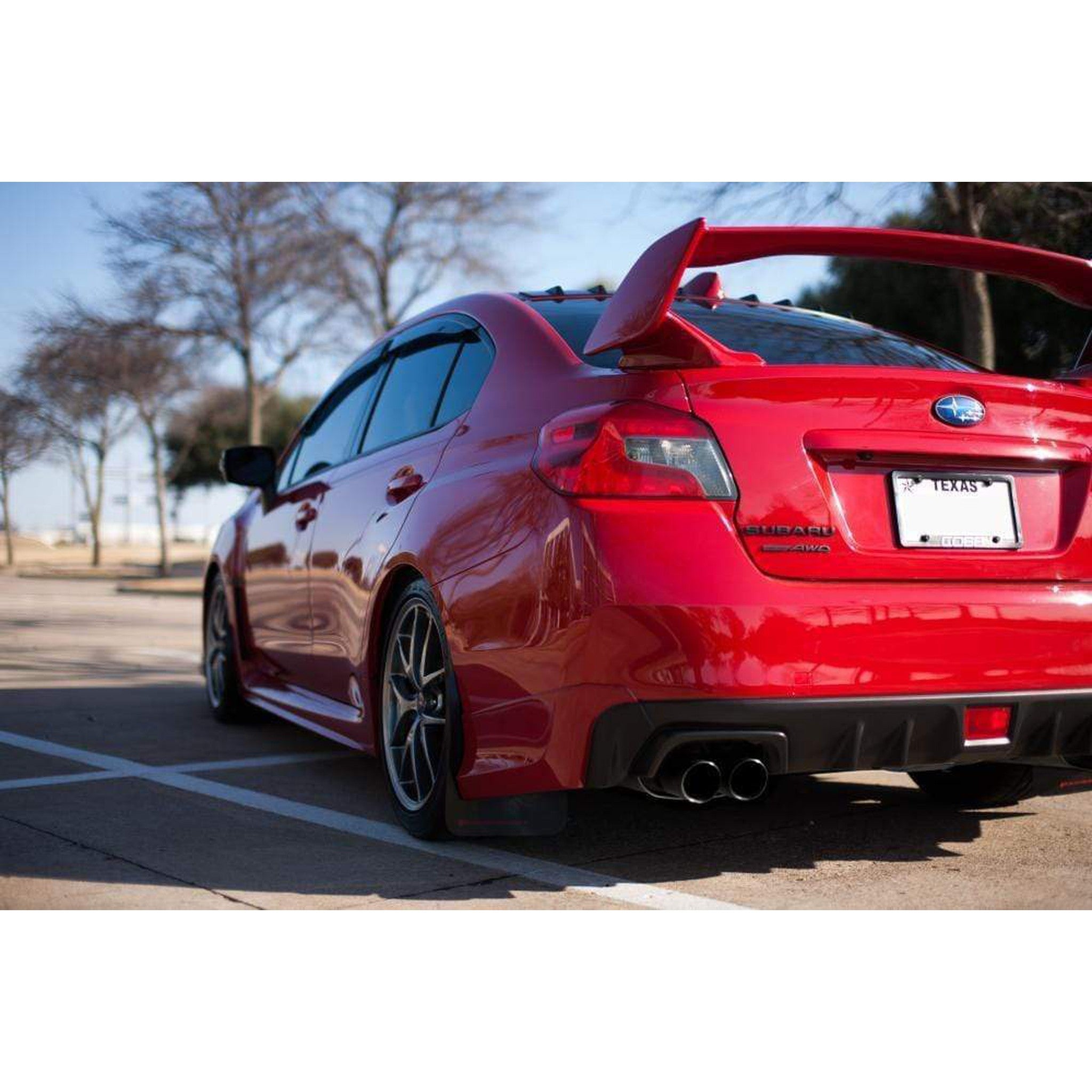 Jdm Rear Splash Guard Subaru OEM JDM Aero Splash Guards Rear Lightning Red C7P Subaru WRX ...