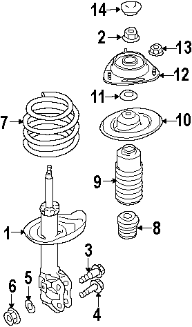 Subaru OEM Legacy/Outback Front Strut Dust Seal