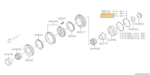 Subaru OEM Main Shaft Washer - 1.60 (04-21 STI) | 803067012