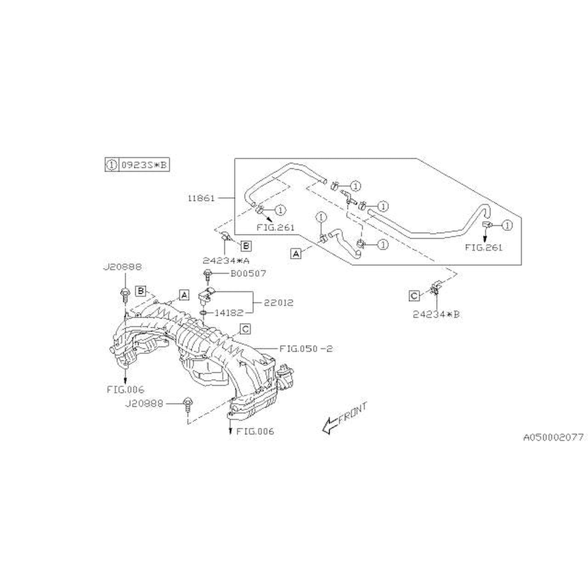 Subaru OEM Manifold Absolute Pressure Sensor WRX 15-21 Map Sensor | 22012AA240